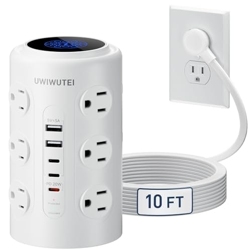 Tower Power Strip with 20W PD USB-C Port: $19.99