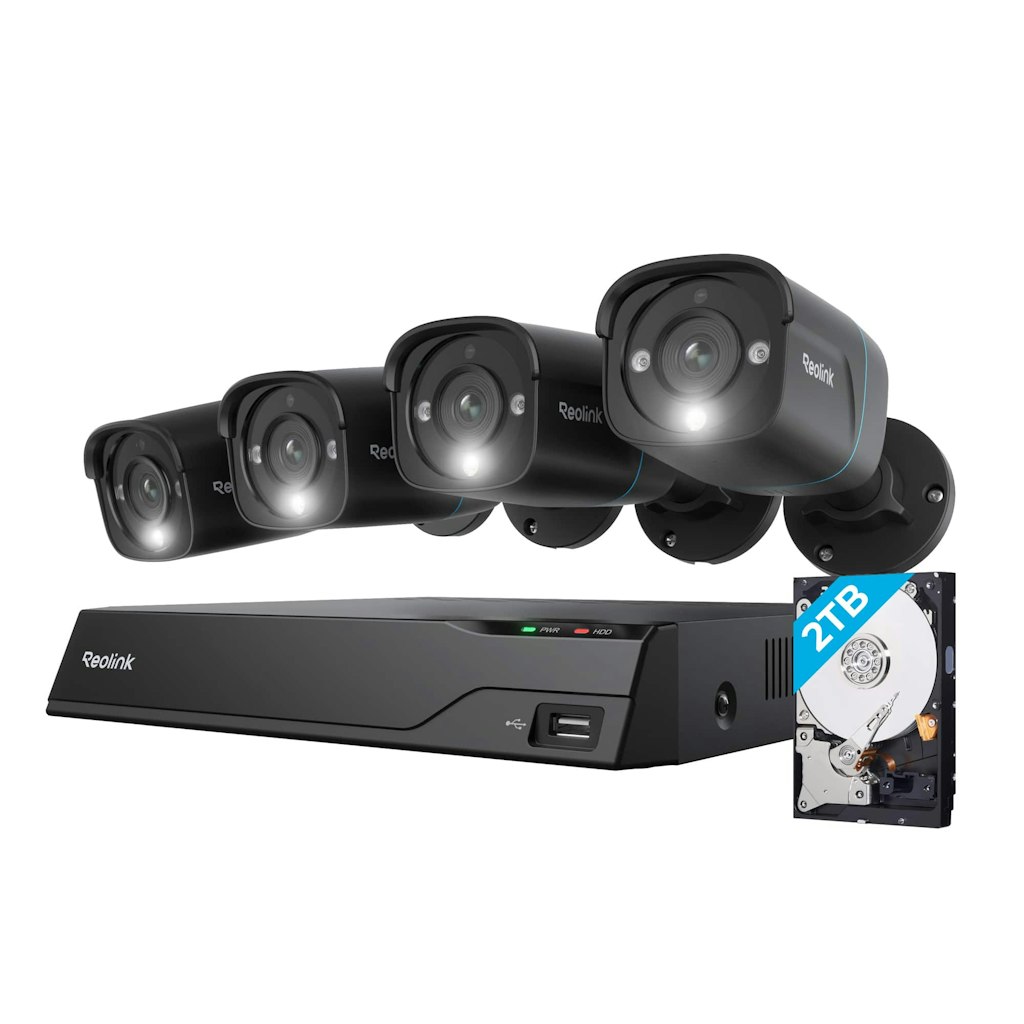 Reolink 8-Channel 4K 8MP 4-Camera PoE NVR Security System: $629.99