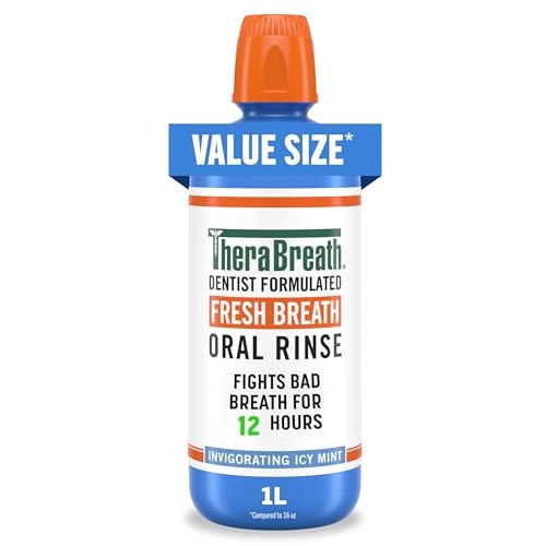 TheraBreath Icy Mint Fresh Breath Oral Rinse 1-Liter: $13.97