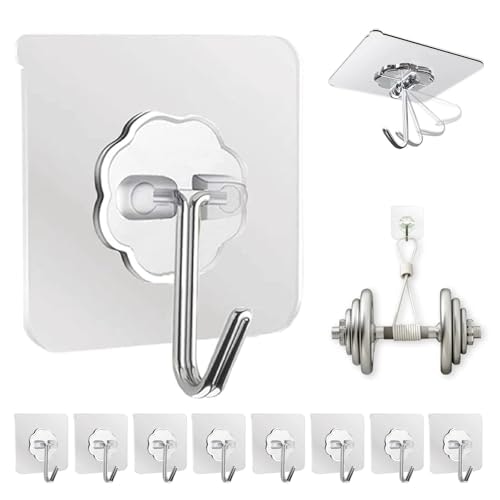 DDMY 50lb Heavy Duty Adhesive Wall Hooks 10-Pack: $7.56 DDMY 50lb Heavy Duty Adhesive Wall Hooks 10-Pack: $7.56