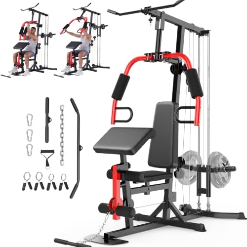 Oppsdecor Home Gym Workout Machine with LAT Pulldown: $334.99 Oppsdecor Home Gym Workout Machine with LAT Pulldown: $334.99