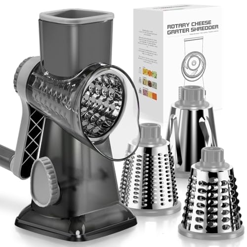 Keouke Rotary Cheese Grater with 3 Blades: $23.99 Keouke Rotary Cheese Grater with 3 Blades: $23.99