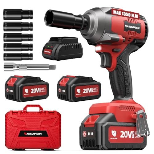 Arccaptain 1/2-Inch 996 lb-ft Cordless Impact Wrench: $109.98 Arccaptain 1/2-Inch 996 lb-ft Cordless Impact Wrench: $109.98