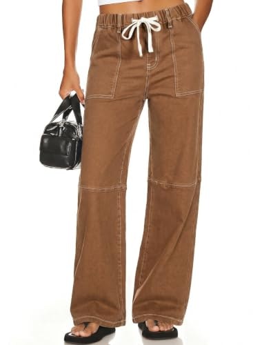 Sidefeel Women's High-Waisted Wide-Leg Stretchy Denim Pants: $26.38 Sidefeel Women's High-Waisted Wide-Leg Stretchy Denim Pants: $26.38