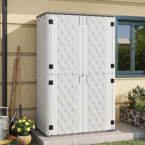 Udpatio 67-Cubic Foot Outdoor Vertical Storage Shed: $334.99