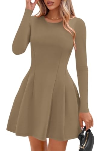 Prettygarden Women's Long Sleeve Pleated Mini Dress: $42.49 Prettygarden Women's Long Sleeve Pleated Mini Dress: $42.49