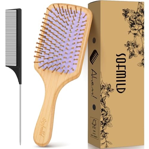 Sofmild Bamboo Paddle Hair Brush and Tail Comb Set: $11.04 Sofmild Bamboo Paddle Hair Brush and Tail Comb Set: $11.04