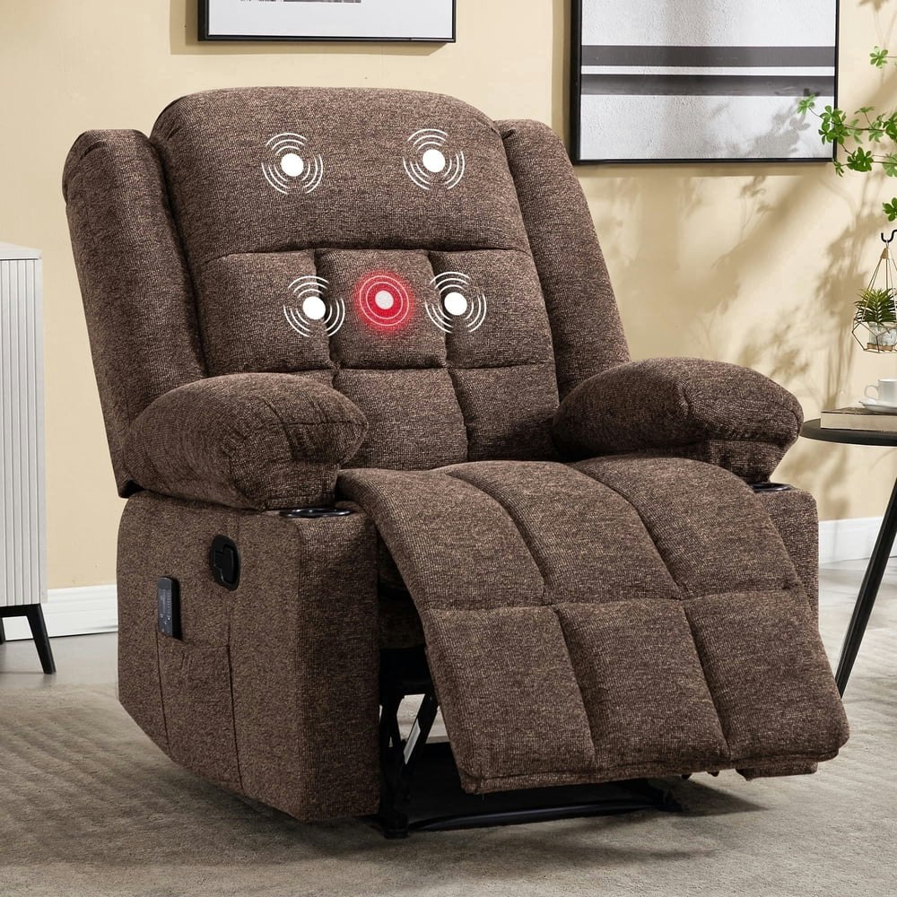 Ebello Manual Recliner Chair with Massage and Heat: $189.98 Ebello Manual Recliner Chair with Massage and Heat: $189.98