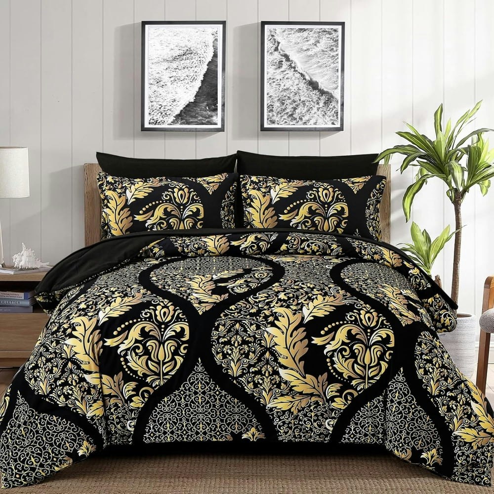 Dinjoy Queen Size 7-Piece Bohemian Damask Quilt Set: $48.19 Dinjoy Queen Size 7-Piece Bohemian Damask Quilt Set: $48.19