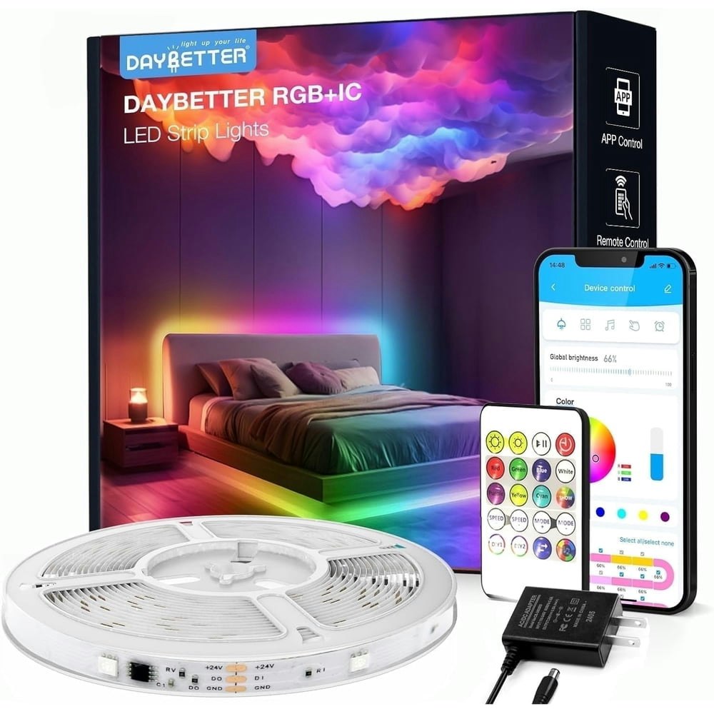 Daybetter 16.4ft RGBIC LED Strip Lights: $9.99 Daybetter 16.4ft RGBIC LED Strip Lights: $9.99