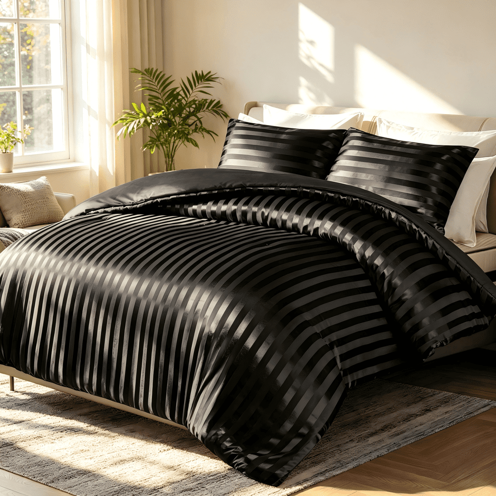 Whale Flotilla 3-Piece King Satin Stripe Comforter Set: $38.99 Whale Flotilla 3-Piece King Satin Stripe Comforter Set: $38.99