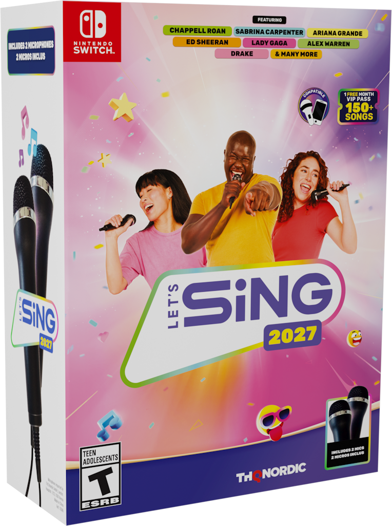 Let's Sing 2027 2-Microphone Bundle for Nintendo Switch: $59.99 Let's Sing 2027 2-Microphone Bundle for Nintendo Switch: $59.99