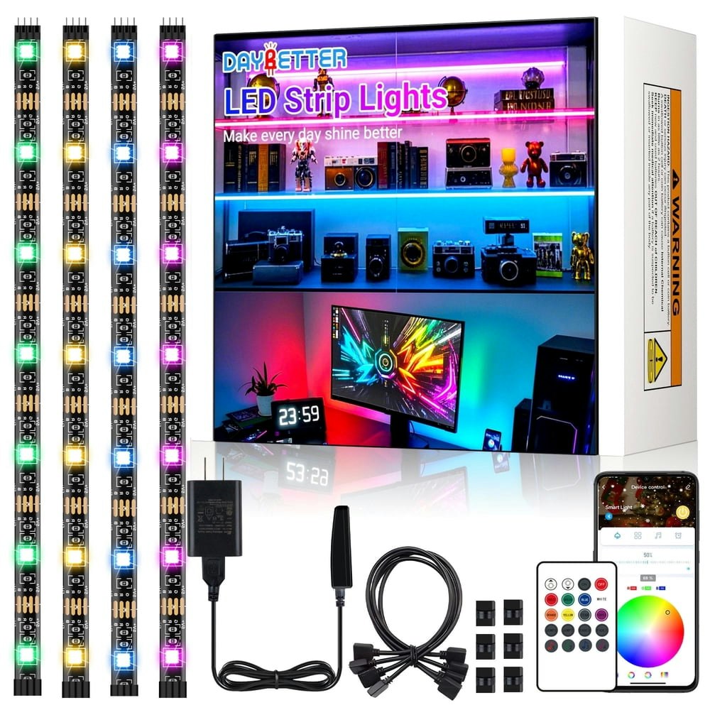 Daybetter 6.5-Foot RGB LED Strip Light Kit: $15.19 Daybetter 6.5-Foot RGB LED Strip Light Kit: $15.19