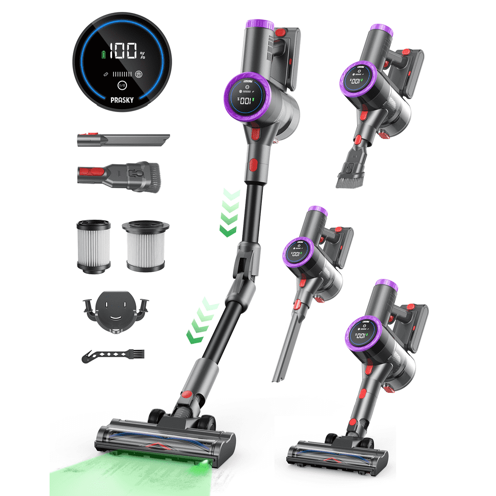 Prasky Cordless Stick Vacuum Cleaner: $68.39 Prasky Cordless Stick Vacuum Cleaner: $68.39
