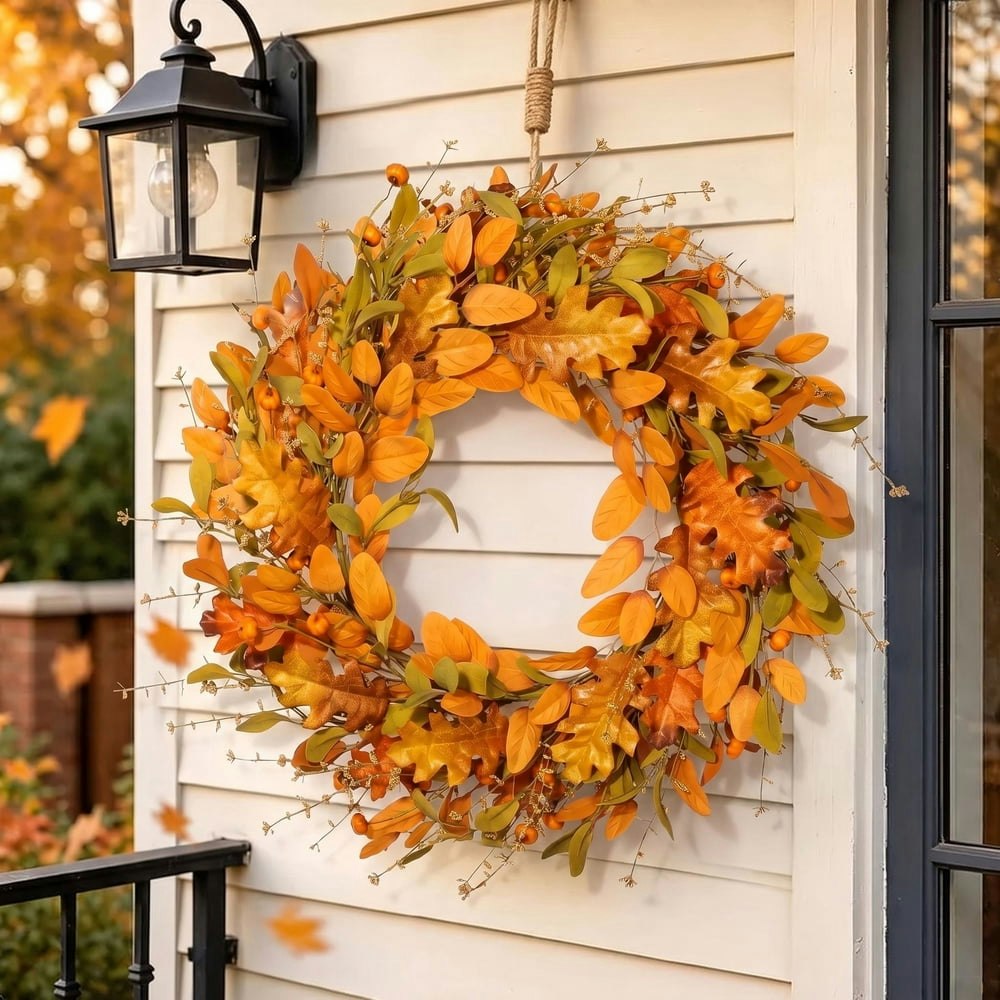 Scidweet 22-Inch Artificial Autumn Wreath: $18.89