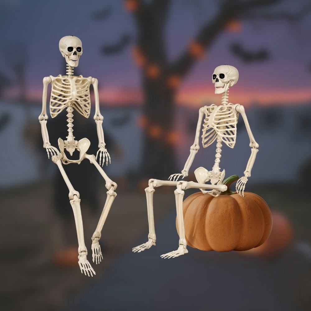 3.3-Foot Halloween Posable Skeleton Decoration: $21.97