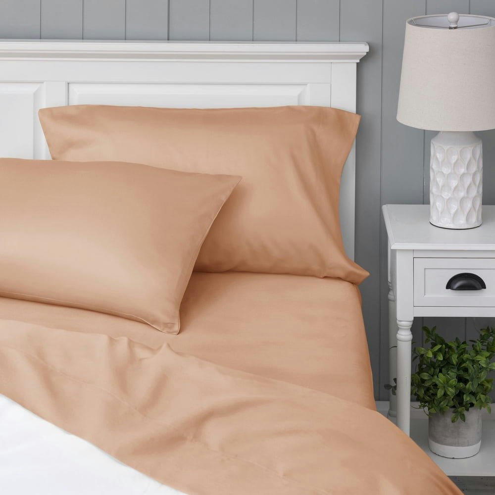 WelHome 100% Cotton Percale Queen Bed Sheet Set 4-Pack: $38.99 WelHome 100% Cotton Percale Queen Bed Sheet Set 4-Pack: $38.99