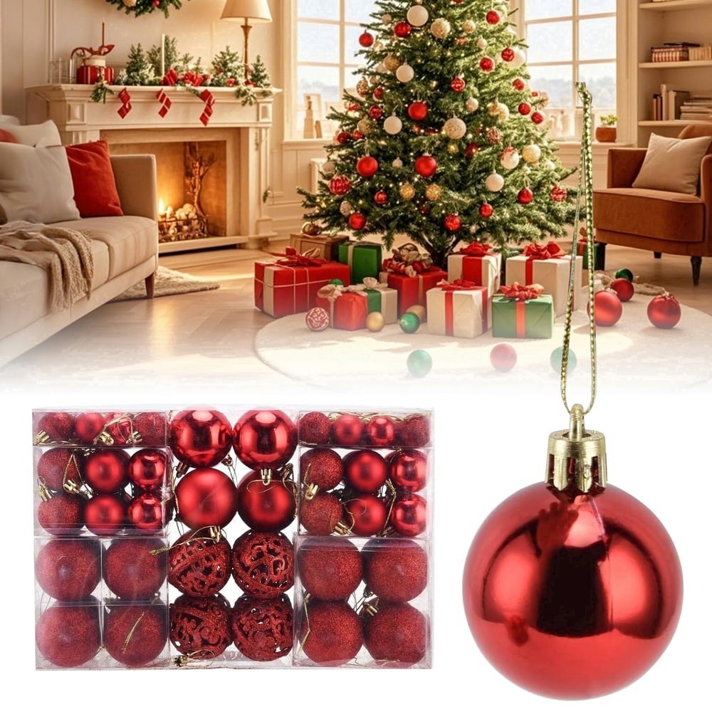 HioHa Shatterproof Plastic Christmas Ornaments 100-Pack: $22.59