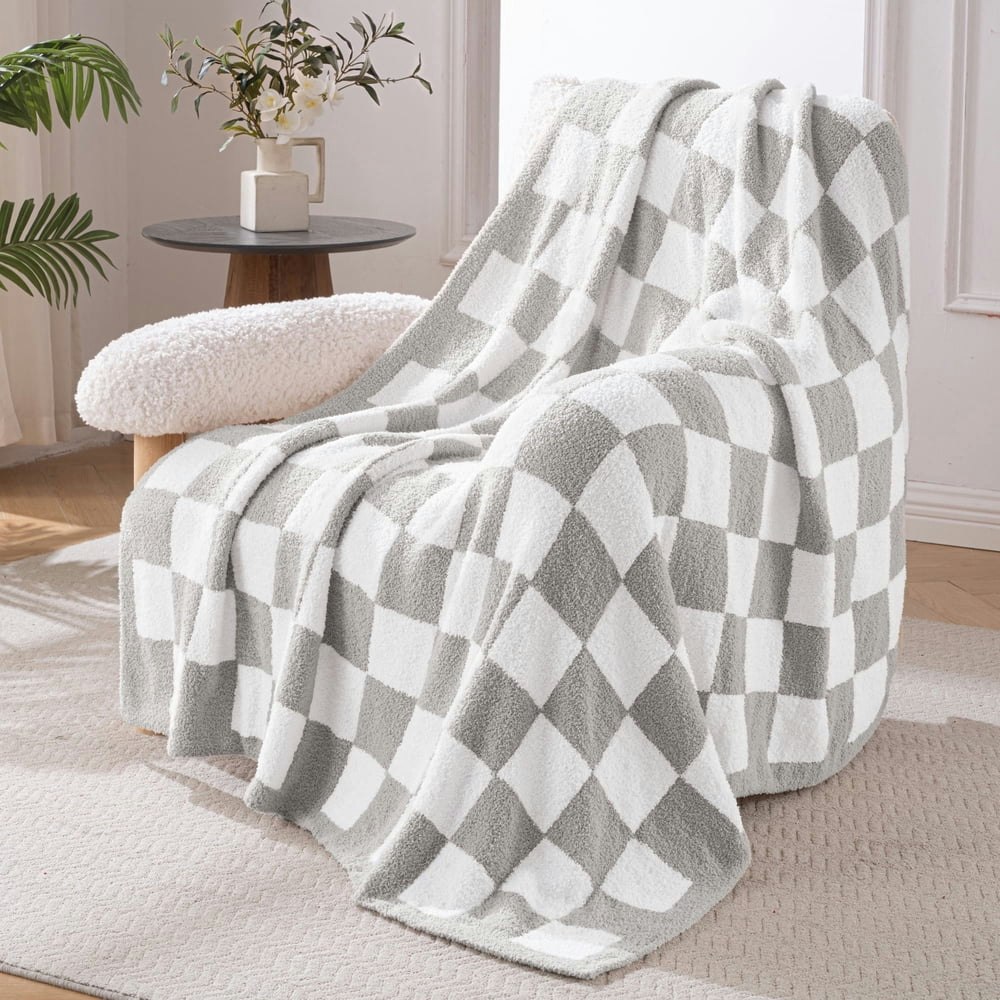Exclusivo Mezcla 50"x60" Checkered Knit Throw Blanket: $14.99 Exclusivo Mezcla 50"x60" Checkered Knit Throw Blanket: $14.99