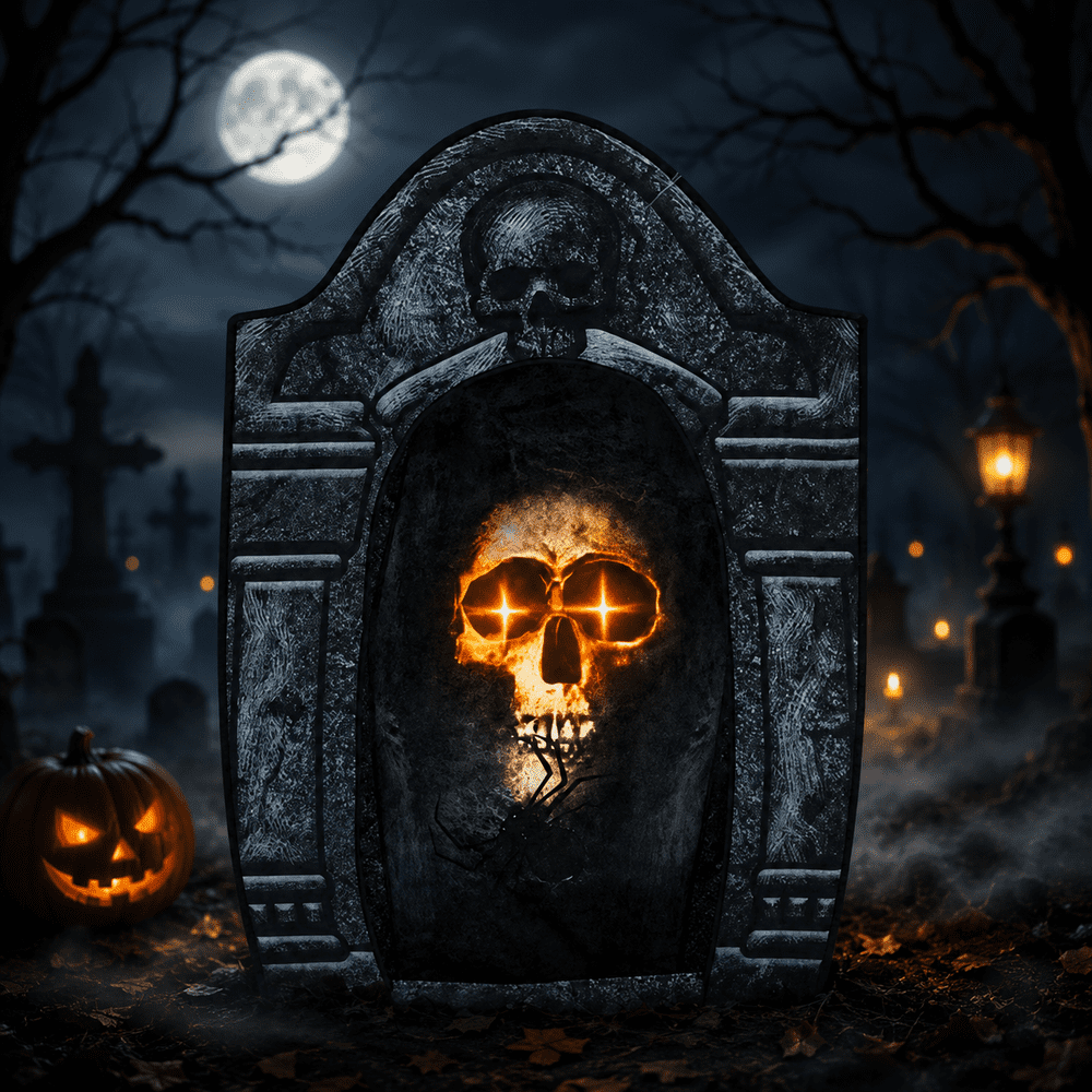 Wondiair 41-inch Halloween Skull Tombstone: $20.89 Wondiair 41-inch Halloween Skull Tombstone: $20.89