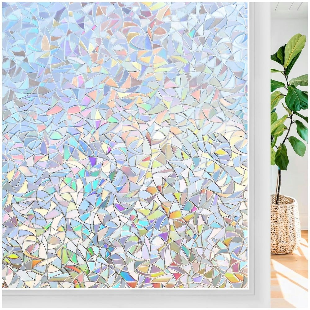 Pigo 17.5" x 78.7" Rainbow Static Cling Window Privacy Film: $6.99