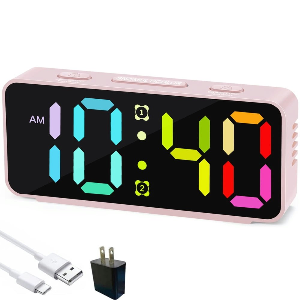 Digital LED RGB Alarm Clock: $10.49