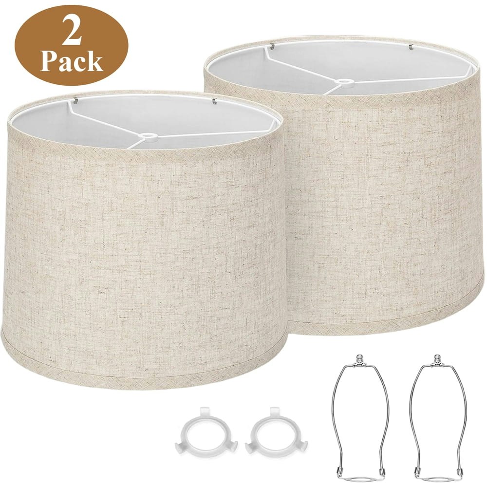 Aovky 12.6-Inch Drum Lamp Shade 2-Pack: $23.39