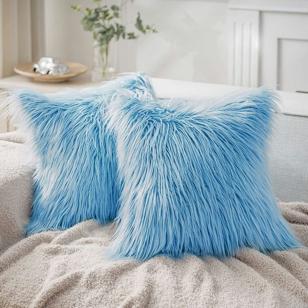 Susielady 18x18-Inch Faux Fur Throw Pillow Covers 2-Pack: $11.99 Susielady 18x18-Inch Faux Fur Throw Pillow Covers 2-Pack: $11.99