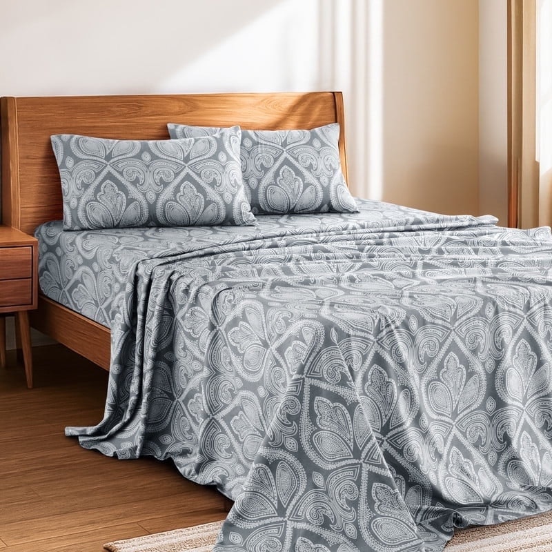 Lux Decor Queen 4-Piece Microfiber Sheet Set: $17.99 Lux Decor Queen 4-Piece Microfiber Sheet Set: $17.99
