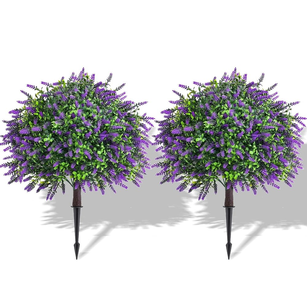 Lumikrypt 26.3-Inch Artificial Lavender Boxwood Topiary Ball 2-Pack: $45.99 Lumikrypt 26.3-Inch Artificial Lavender Boxwood Topiary Ball 2-Pack: $45.99