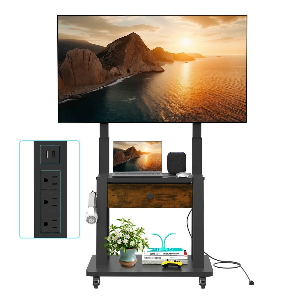 Hellsehen Rolling TV Stand for 32-75 inch Screens: $93.99 Hellsehen Rolling TV Stand for 32-75 inch Screens: $93.99