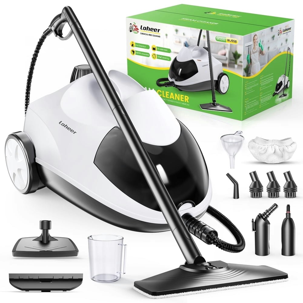 Loheer 1,500W Multipurpose Steam Cleaner with 15 Accessories: $107.99