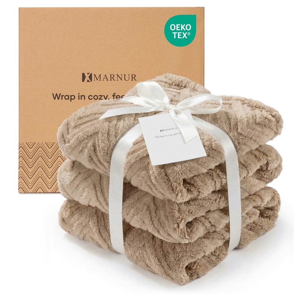 Marnur 50"x 70" Sherpa Fleece Throw Blanket: $13.69 Marnur 50"x 70" Sherpa Fleece Throw Blanket: $13.69