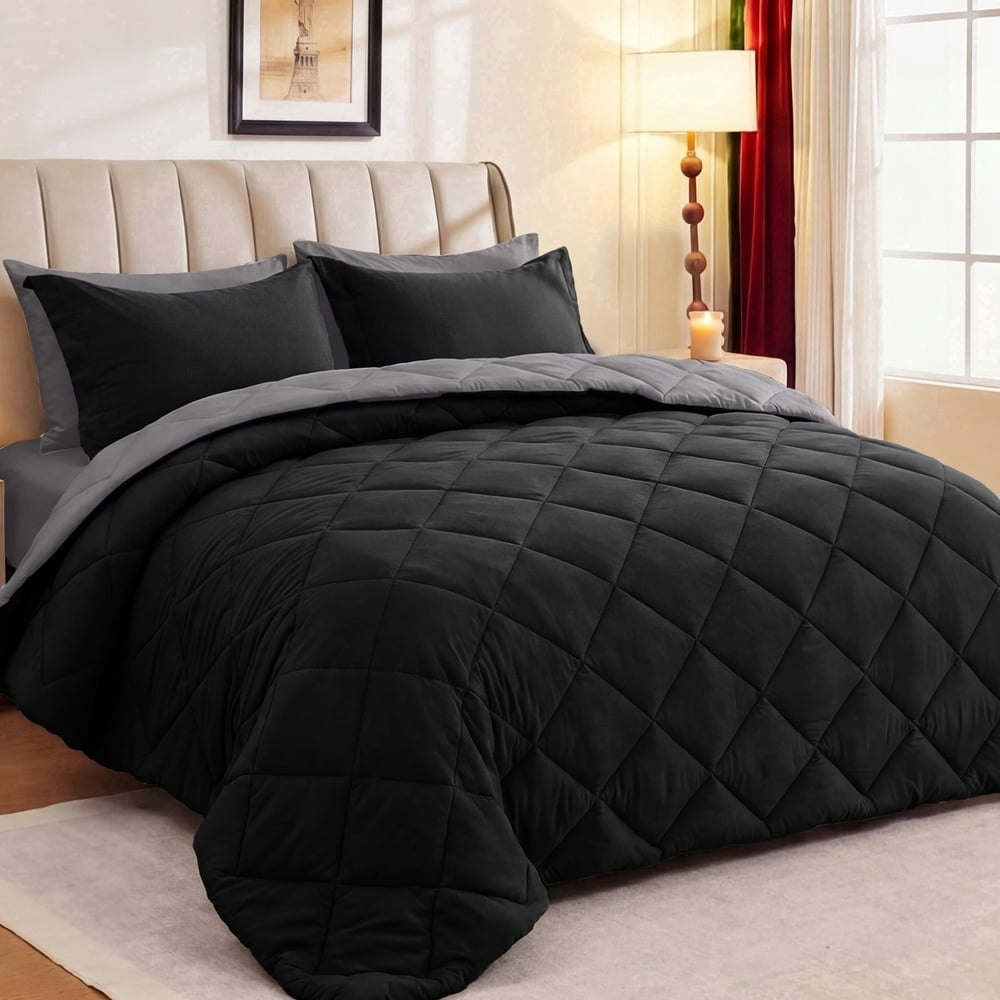 Sasttie Queen 7-Piece Reversible Comforter Set: $29.69 Sasttie Queen 7-Piece Reversible Comforter Set: $29.69