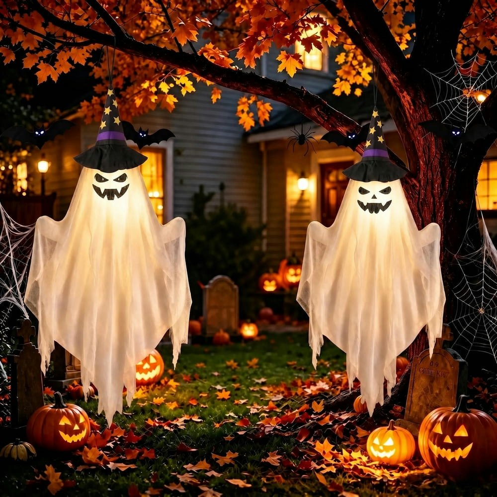 Scidweet Lighted Halloween Ghost Witch Hat 2-Pack: $14.39 Scidweet Lighted Halloween Ghost Witch Hat 2-Pack: $14.39