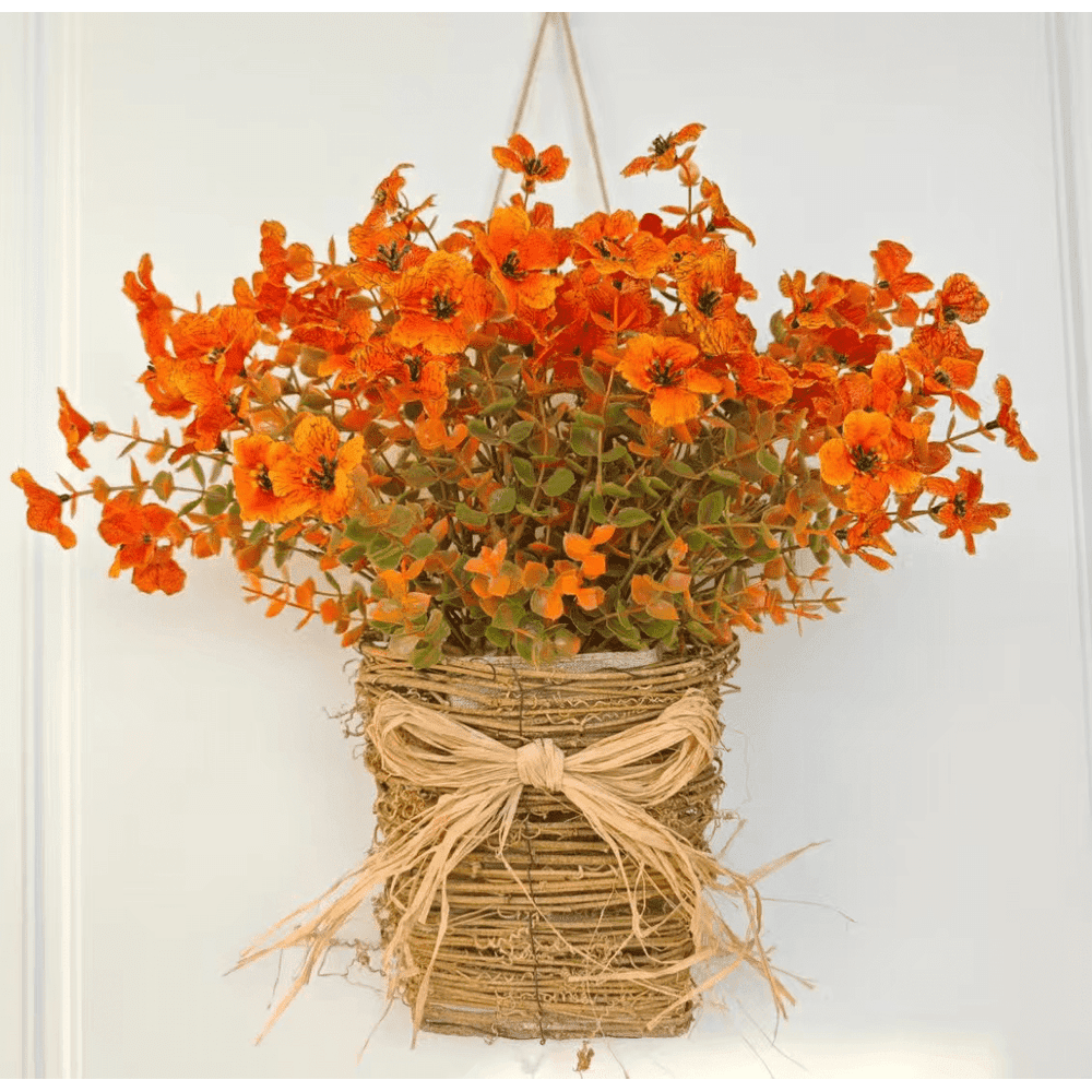 Fall Wreath Artificial Floral Hanging Basket: $16.59