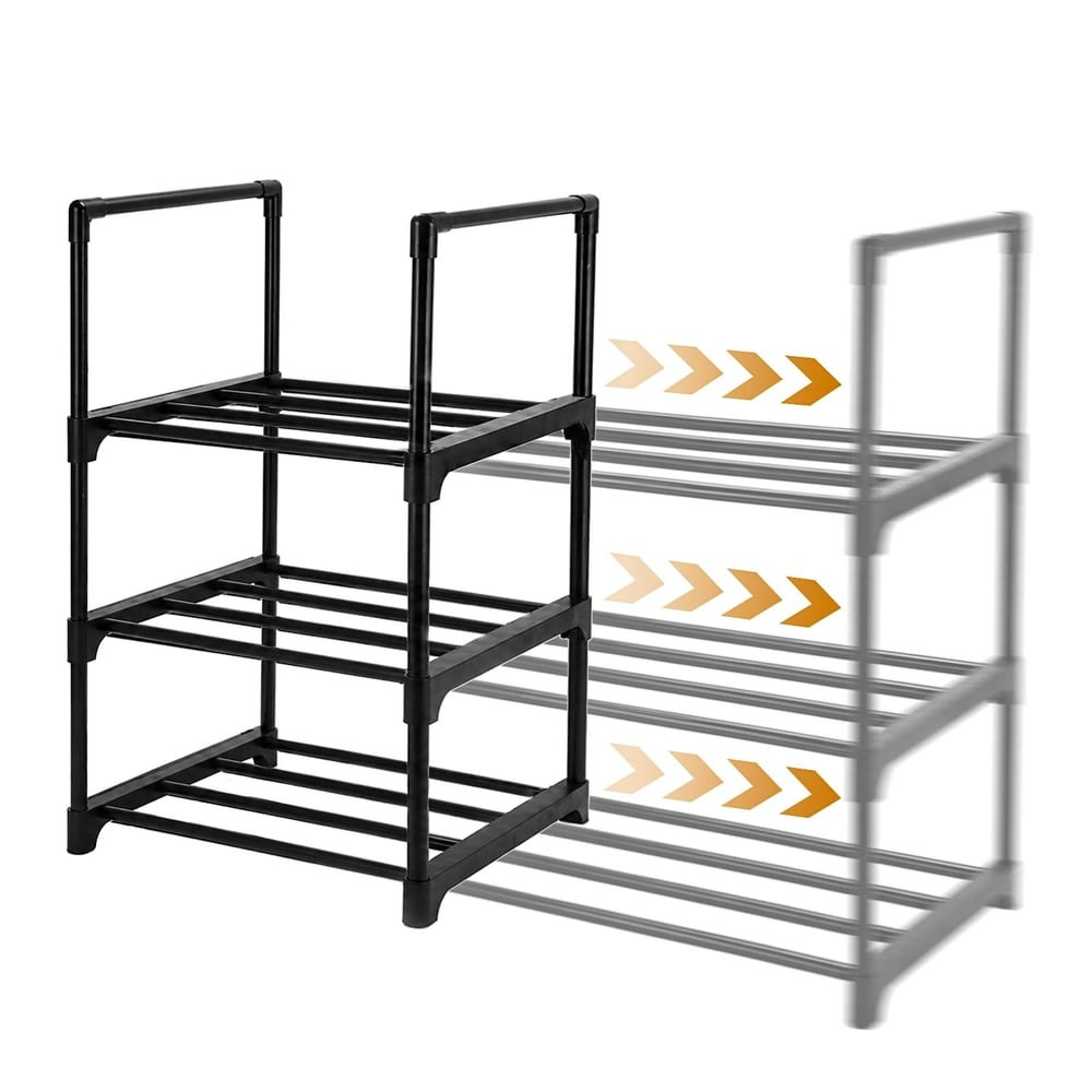 Foukus 3-Tier Expandable Metal Shoe Rack: $13.99