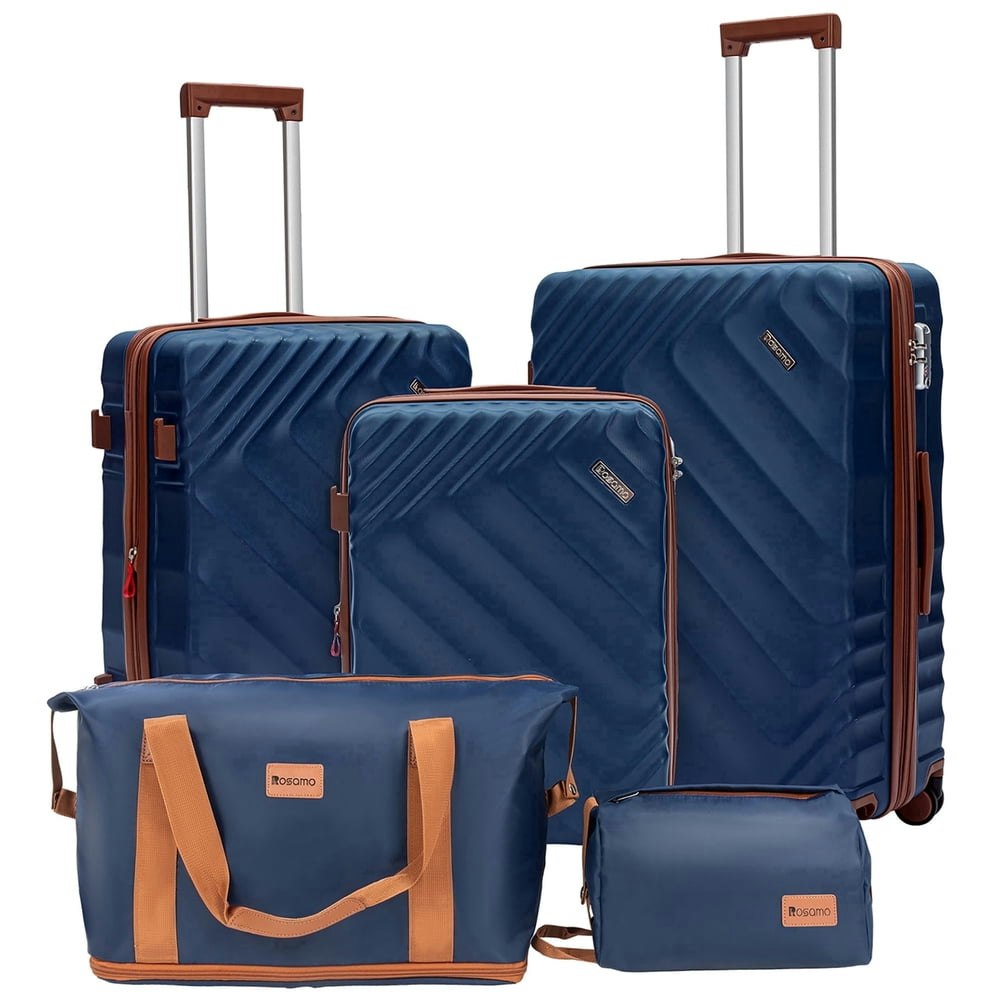 Rosamo 5-Piece Expandable Hard Shell Luggage Set: $95.98