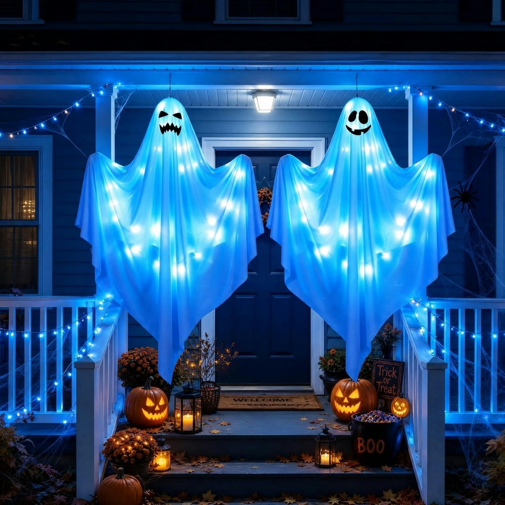 Scidweet 48-Inch Light-Up Halloween Ghost Decor 2-Pack: $15.89 Scidweet 48-Inch Light-Up Halloween Ghost Decor 2-Pack: $15.89