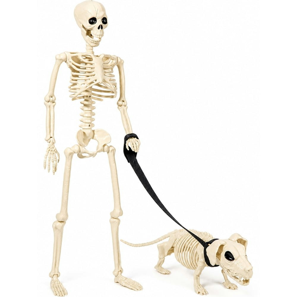 Dakimoe 2.9-Foot Halloween Skeleton and Dog Decoration: $35.99