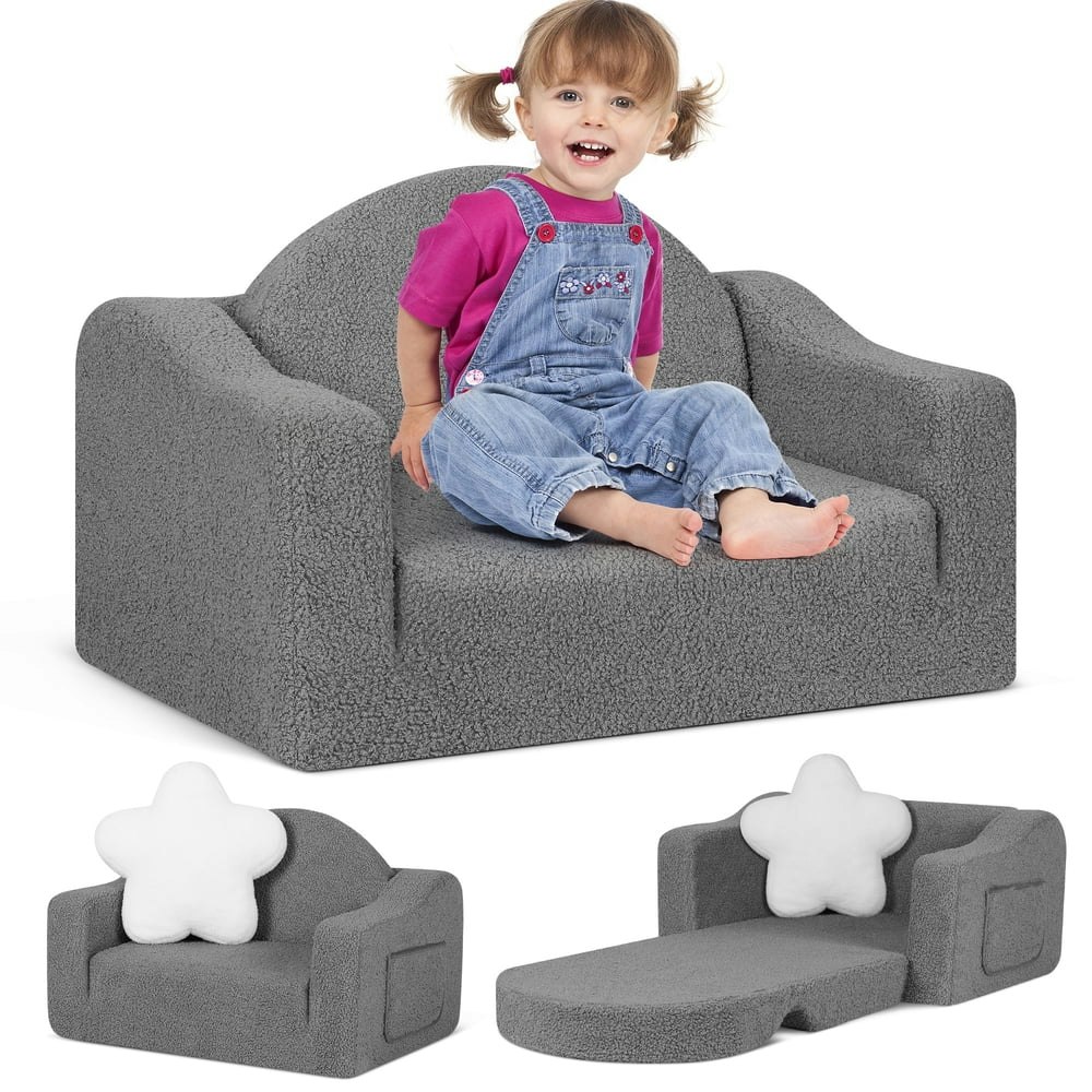 Babyeap 2-in-1 Foldable Toddler Couch: $38.95