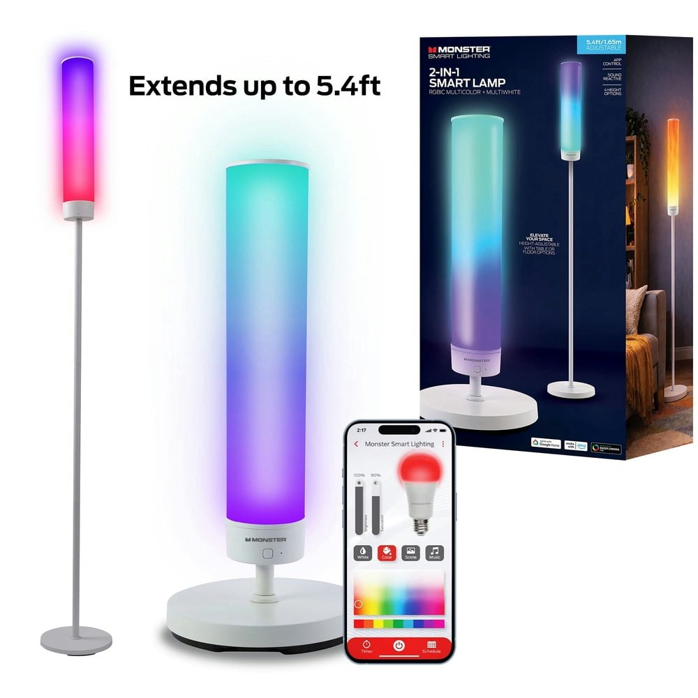 Monster 2-in-1 RGBIC Smart Floor Lamp: $49.49 Monster 2-in-1 RGBIC Smart Floor Lamp: $49.49