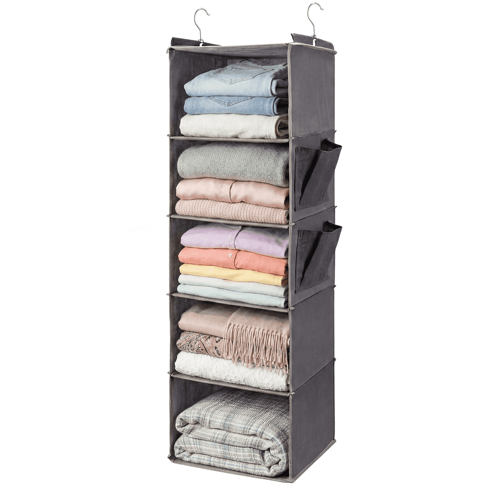 5-Tier Hanging Closet Organizer: $12.99