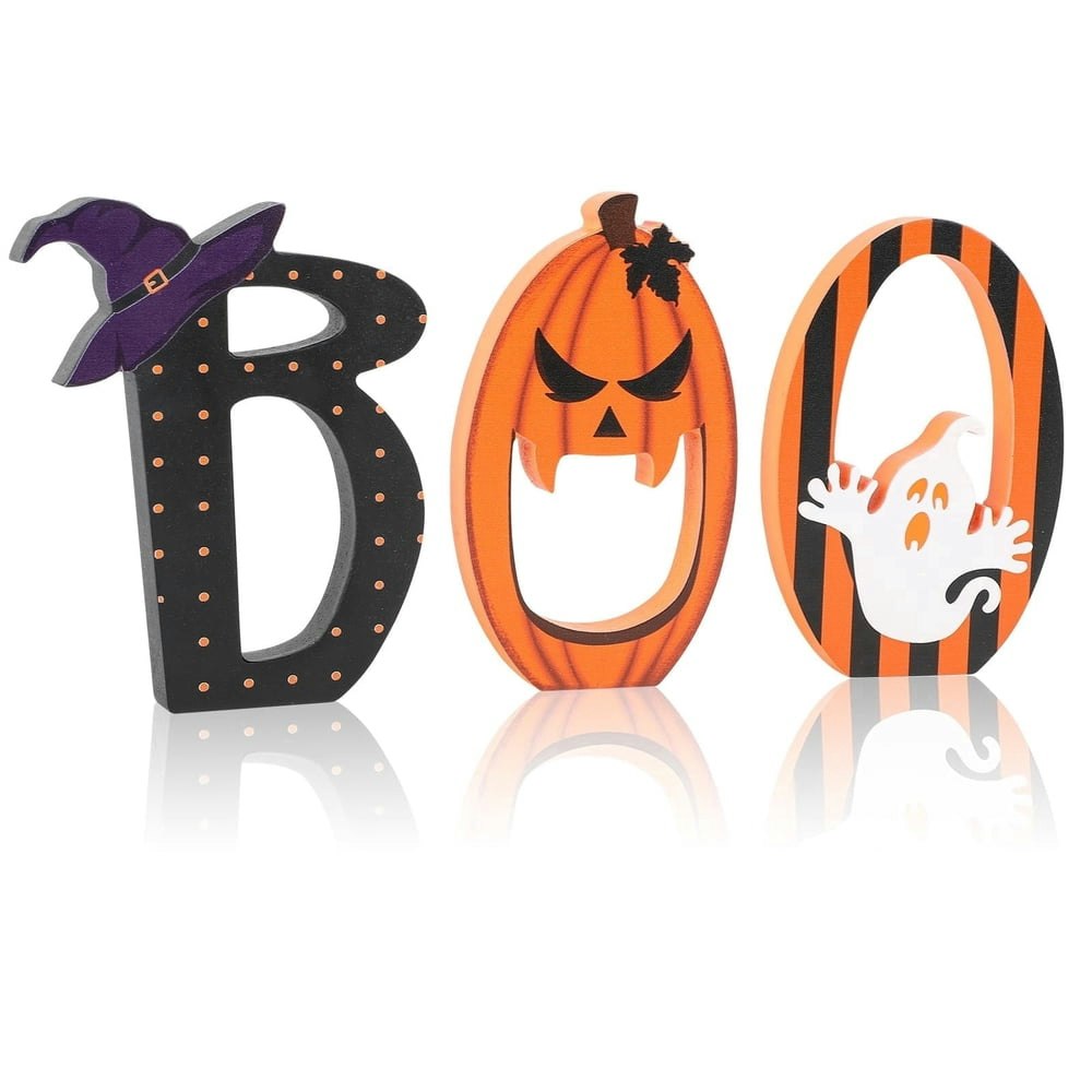 Wooden Halloween BOO Tabletop Decor: $11.69 Wooden Halloween BOO Tabletop Decor: $11.69