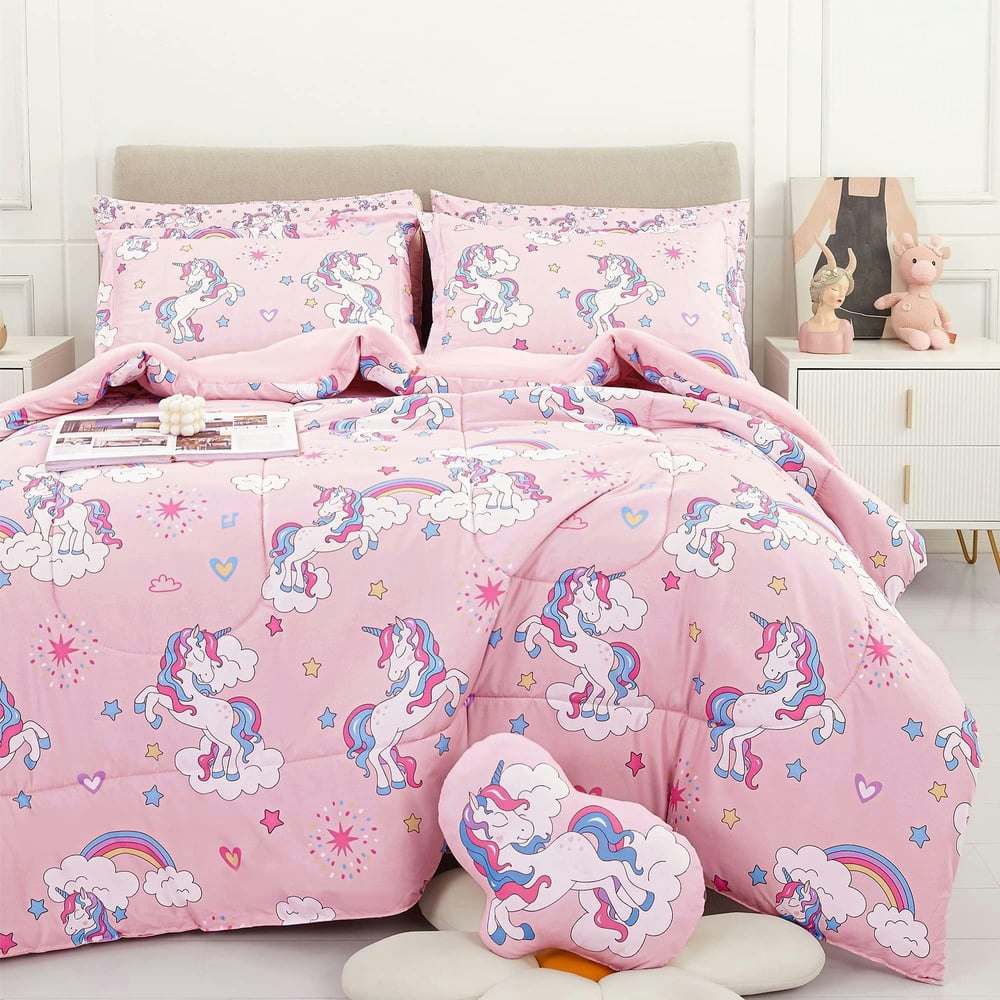 Kids Unicorn Twin 6-Piece Comforter Set: $35.63 Kids Unicorn Twin 6-Piece Comforter Set: $35.63