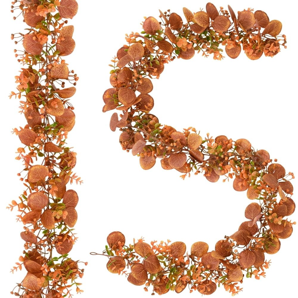 Yastouay 2-Pack Fall Eucalyptus Garland: $11.99 Yastouay 2-Pack Fall Eucalyptus Garland: $11.99
