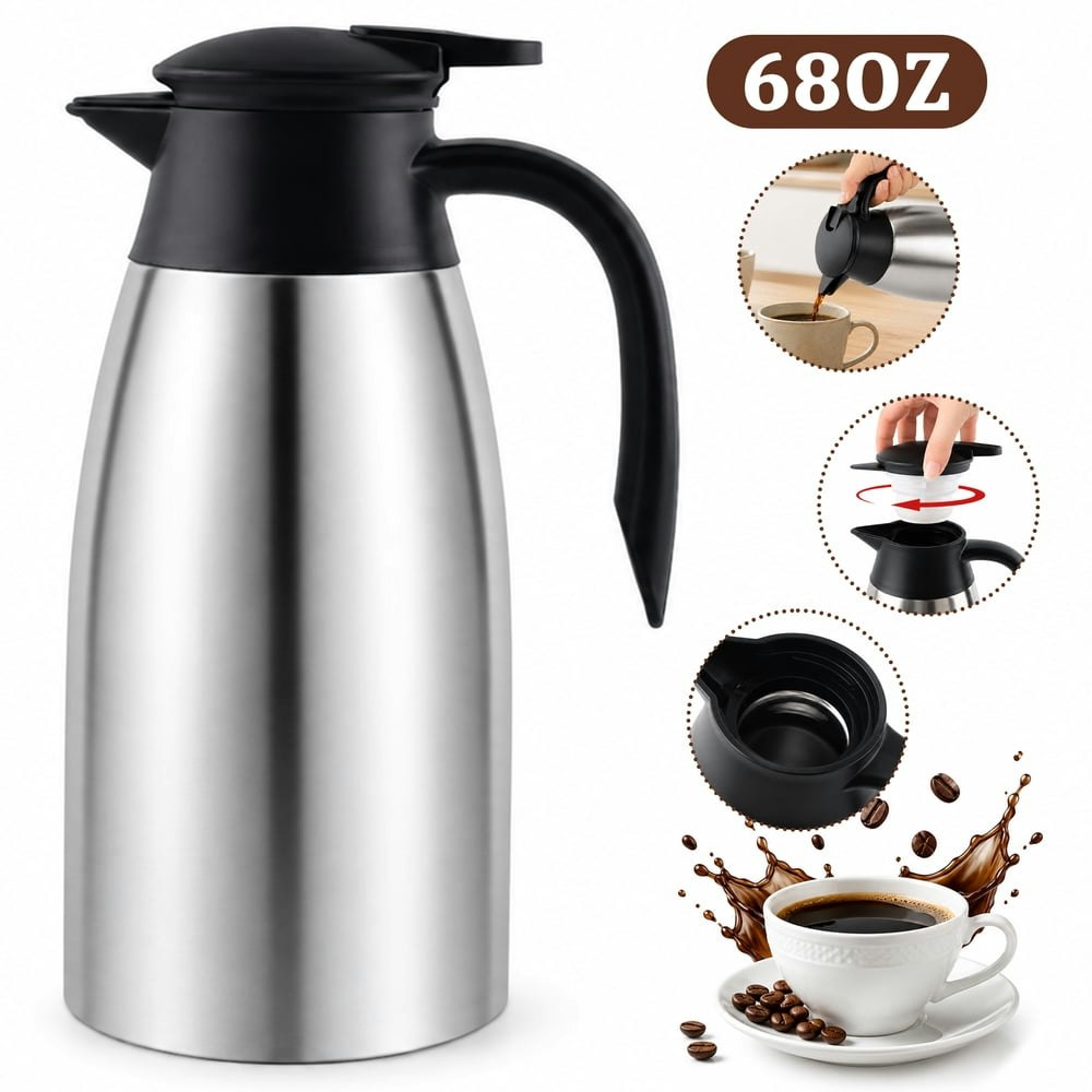 Wavraging 68oz Thermal Coffee Carafe: $17.08 Wavraging 68oz Thermal Coffee Carafe: $17.08