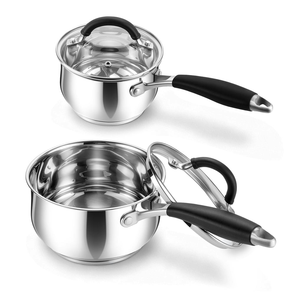 Walchoice 2-Quart and 3-Quart Stainless Steel Saucepan Set: $27.99 Walchoice 2-Quart and 3-Quart Stainless Steel Saucepan Set: $27.99