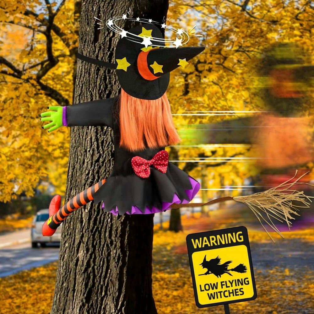 44-inch Crashing Witch Halloween Decoration: $12.99 44-inch Crashing Witch Halloween Decoration: $12.99