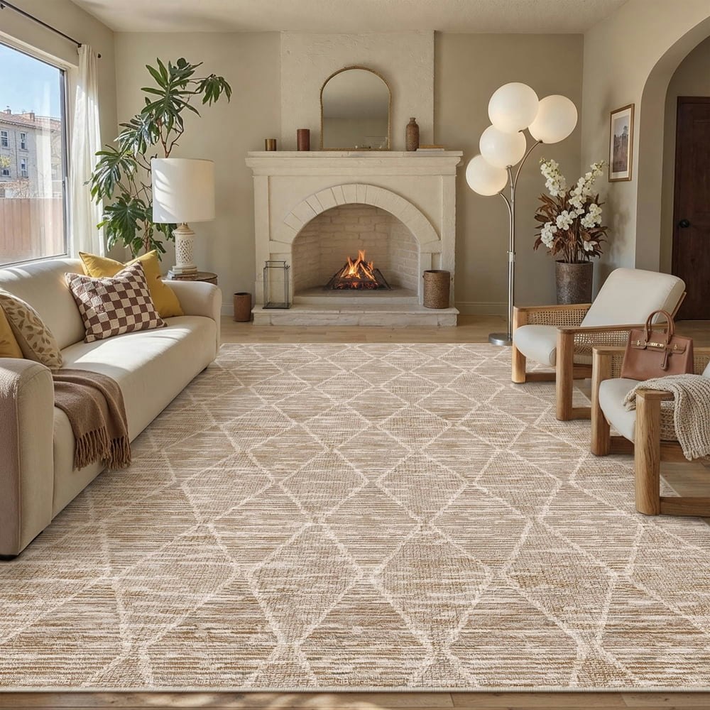 Berthmeer 8'x10' Geometric Area Rug: $71.99 Berthmeer 8'x10' Geometric Area Rug: $71.99